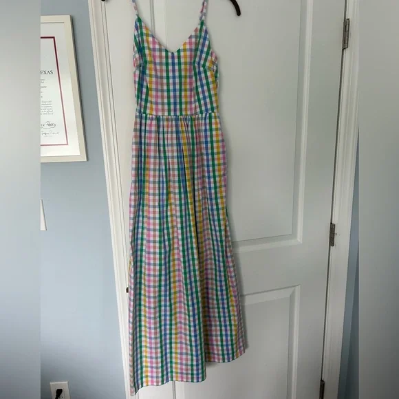 knee length dresses for ladies Just A Dream Orange Gingham Midi Dress  Shop the Mint